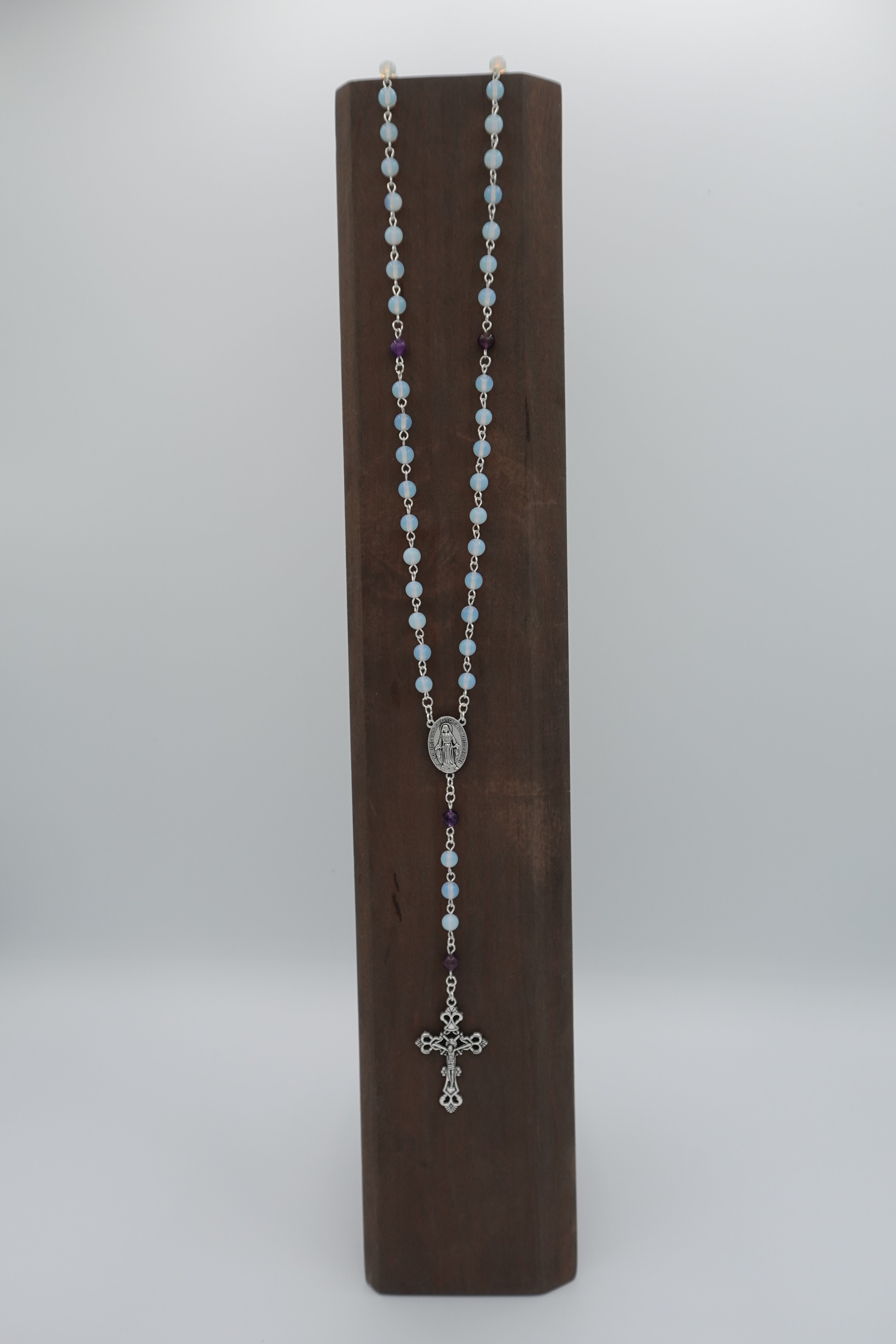 Moonstone and Amethyst Rosary