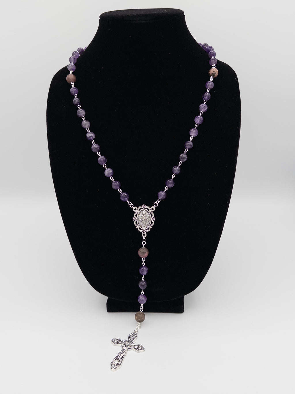 Amethyst and Rose Quartz Rosary ￼